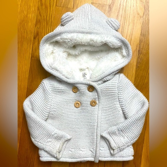 Max Studio Baby Knit Hooded Jacket Coat 18M - Picture 1 of 9